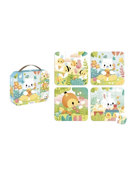 JANOD - PUZZLE PROGRESIVO ANIMALES (6,9,12,16) PZS