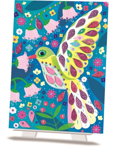 CREALING - CREA  PAJAROS Y  ALAS BRILLANTES CON PURPURINA.