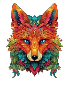 PUZZLE ANIMAL WOOD  FOX 168 PZS 2