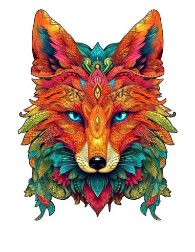 PUZZLE ANIMAL WOOD  FOX 168 PZS