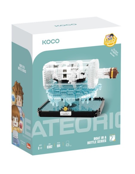 DJECO - KOCO  BARCO BLANCO Y NEGRO DENTRO DE LA BOTELLA 964 PZS