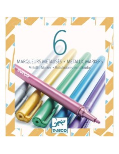 DJECO - 6 ROTULADORES METALICOS