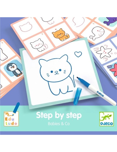 DJECO - EDULUDO DIBUJA PASO A PASO BEBES