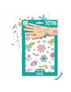 DJECO - TATUAJES FLORES CAMPESTRES 2 HOJAS
