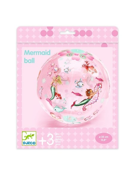 DJECO - PELOTA HINCHABLE 35CM CABALLITOS DE MAR