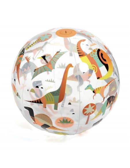 DJECO - PELOTA HINCHABLE 35CM DINOSAURIOS