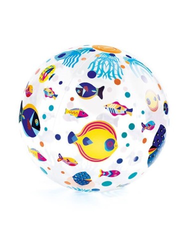 DJECO - PELOTA HINCHABLE 35CM PECES