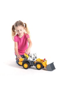 BRUDER - EXCAVADORA LIEBHERR CON PALA DELANTERA  52X18X22 Cm 2