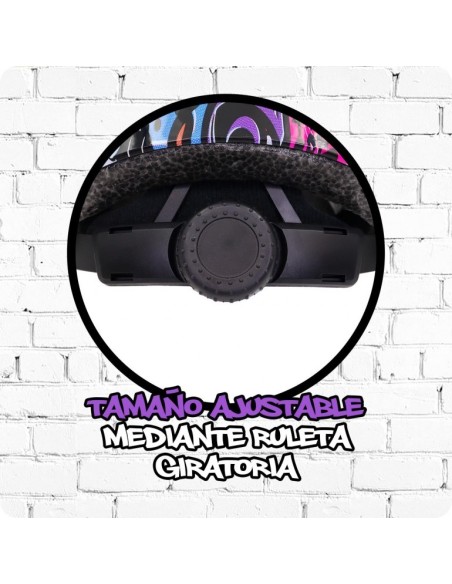 DEQUBE - CASCO 50-54CM GRAFITI