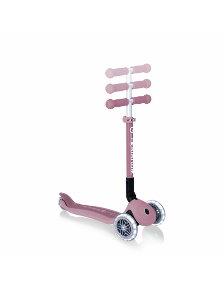 GLOBBER - PATINETE JUNIOR PLEGABLE  CON LUCES ECO ROSA