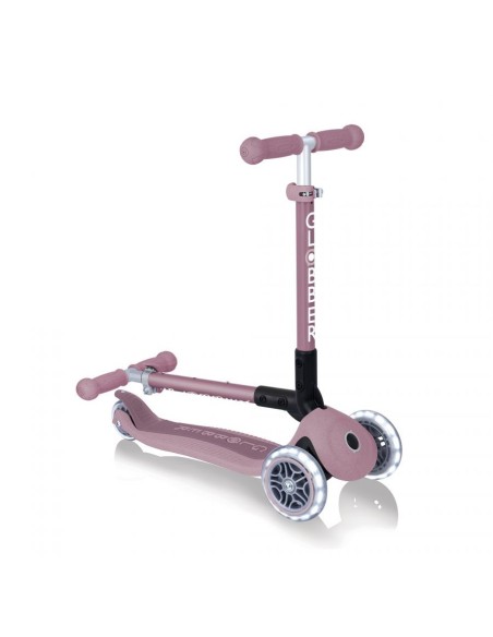 GLOBBER - PATINETE JUNIOR PLEGABLE  CON LUCES ECO ROSA