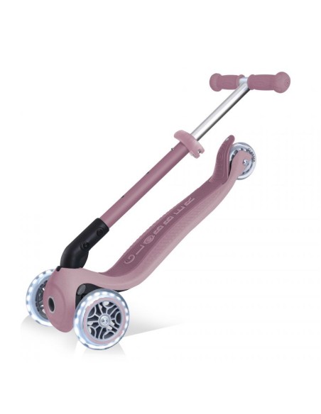 GLOBBER - PATINETE JUNIOR PLEGABLE  CON LUCES ECO ROSA