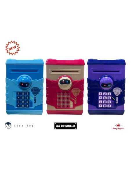 ALEX BOG - HUCHA CAJA FUERTE CON CODIGO ELECTRONICO COLORES SURTIDOS