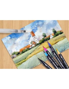 WATERCOLOR BRUSH - ESTCHE DELUXE ACUARELAS DE PINDEL 20+1 2