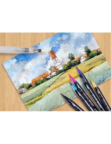 WATERCOLOR BRUSH - ESTCHE DELUXE ACUARELAS DE PINDEL 20+1