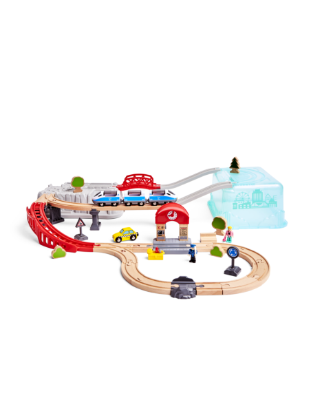 HAPE - JUEGO DE BLOQUES DE CONSTRUCCION ,TREN DE CIUDAD 48PZS