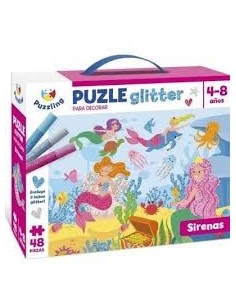 IMAGILAND - PUZZLE GLITTER SIRENAS 48PZS