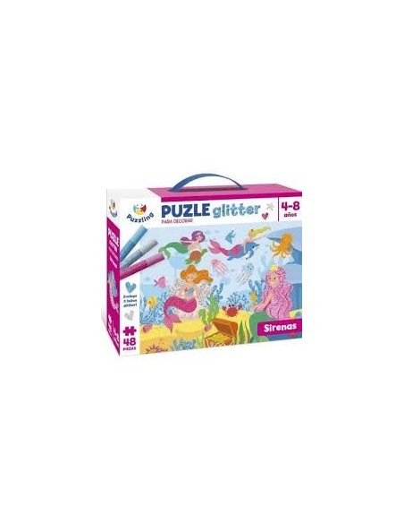 IMAGILAND - PUZZLE GLITTER SIRENAS 48PZS