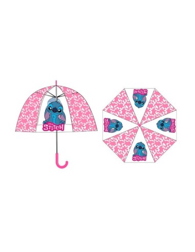 PARAGUAS INFANTIL TRASPARENTE STITCH