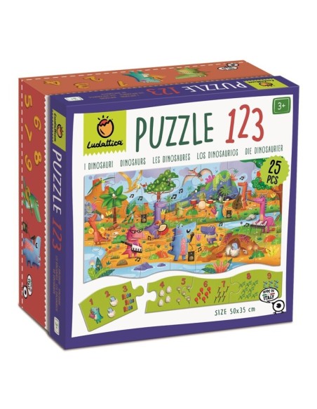 LUDATTICA - PUZZLE 123 LOS DINOSAURIOS
