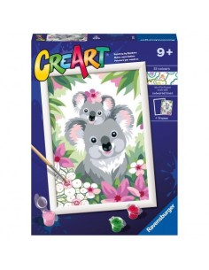 RAVENSBURGER - CREART! PINTA CON NUMEROS KOALAS ADORABLES
