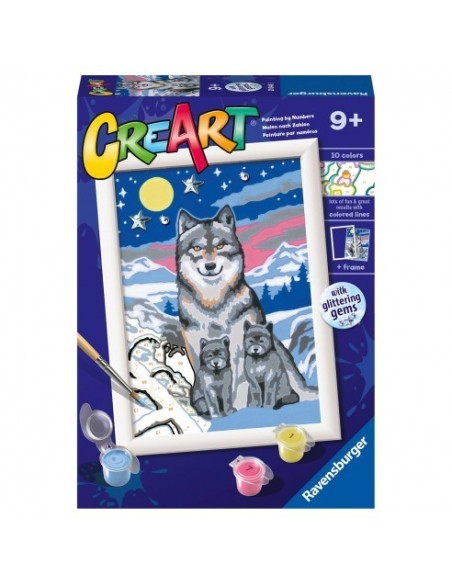 RAVENSBURGER - CREART! PINTA CON NUMEROS LOBOS