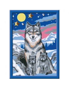 RAVENSBURGER - CREART! PINTA CON NUMEROS LOBOS 2