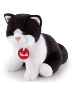 TRUDI - PELUCHE GATITO BLANCO/NEGRO