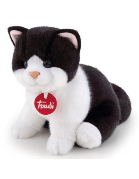 TRUDI - PELUCHE GATITO BLANCO/NEGRO