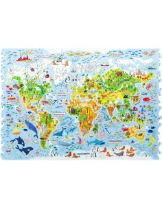 UNIDRAGON - PUZZLE MAPA MUNDIAL INFANTIL 100PZS 2