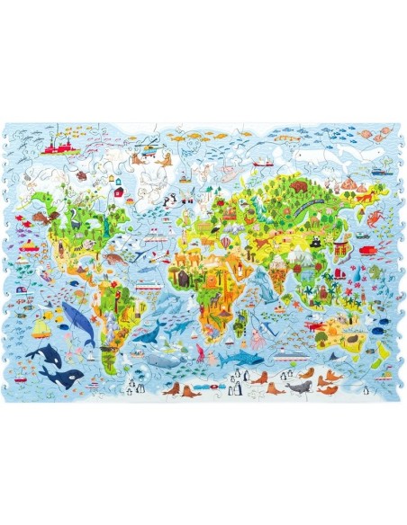 UNIDRAGON - PUZZLE MAPA MUNDIAL INFANTIL 100PZS