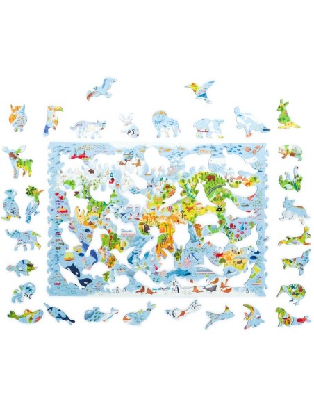 UNIDRAGON - PUZZLE MAPA MUNDIAL INFANTIL 100PZS