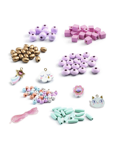 DJECO - PERLAS DE MADERA ARCO IRIS