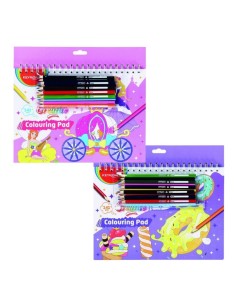 CUADERNOS PARA COLOREAR SURTIDO +12 PINTURAS(PRINCESAS-VERANO)