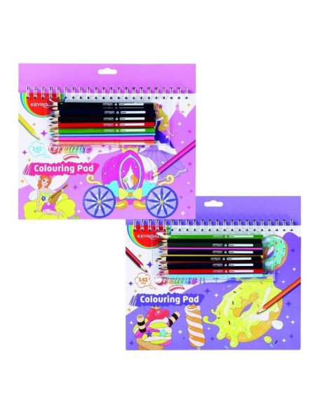 CUADERNOS PARA COLOREAR SURTIDO +12 PINTURAS(PRINCESAS-VERANO)