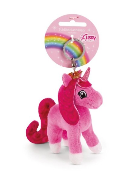 NICI - LLAVERO LISSY PONY UNICORNIO ROSA/ROSA INTENSO 10CM