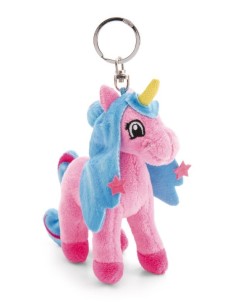 NICI - LLAVERO LISSY PONY UNICORNIO ROSA/TURQUESA 10 CM