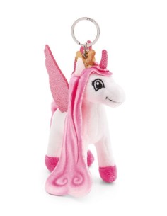 NICI - LLAVERO LISSY PONY UNICORNIO BLANCO/ROSA 10 CM