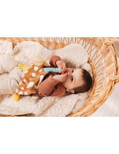 NICI - DOUDOU VAQUITA CON MORDEDOR Y ANILLA PARA CHUPETE