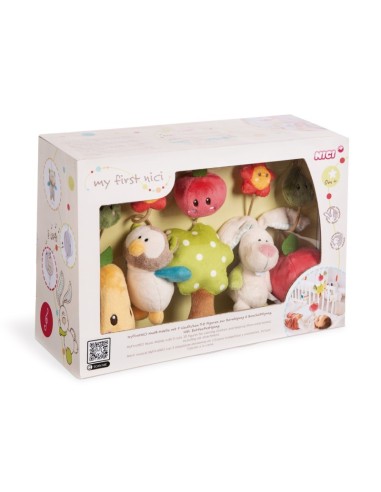 NICI - MOVIL MUSICAL CONEJO Y BUHO CON 5 FIGURAS