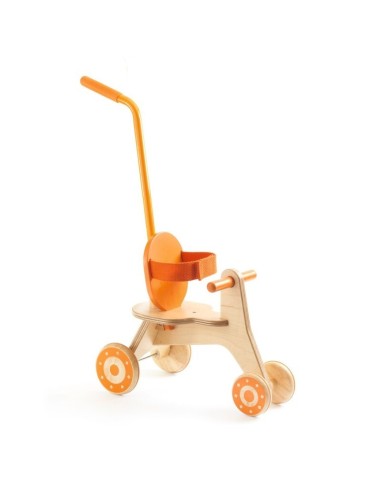 DJECO - POMEA TRICICLO DE MADERA PARA MUÑECAS