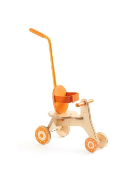 DJECO - POMEA TRICICLO DE MADERA PARA MUÑECAS