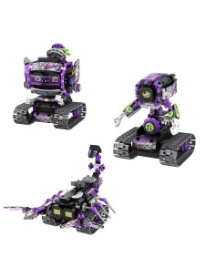 DJECO - IMMASTER ROBOT LILA CON PANELES 3 EN 1 458 PZS 2