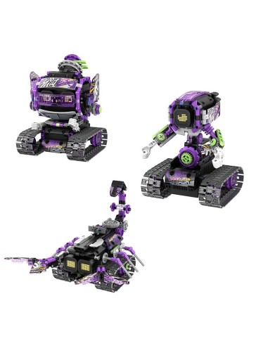 DJECO - IMMASTER ROBOT LILA CON PANELES 3 EN 1 458 PZS