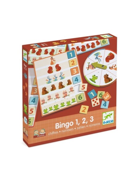 DJECO - EDUCATIVOS BINGO 1,2,3 NUMEROS