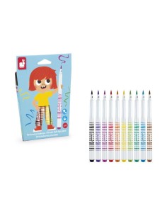 JANOD - ROTULADORES PINCELES X10