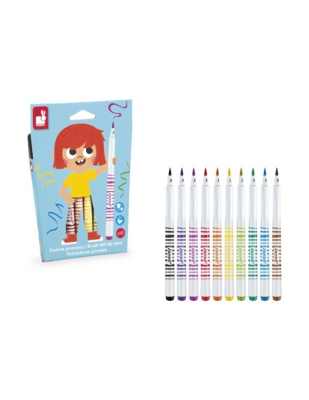 JANOD - ROTULADORES PINCELES X10