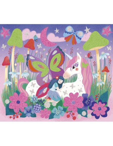 JANOD - MAGIC FAIRIES - PEGATINAS DE ESPUMA Y ARENAS FOSFORESCENTES