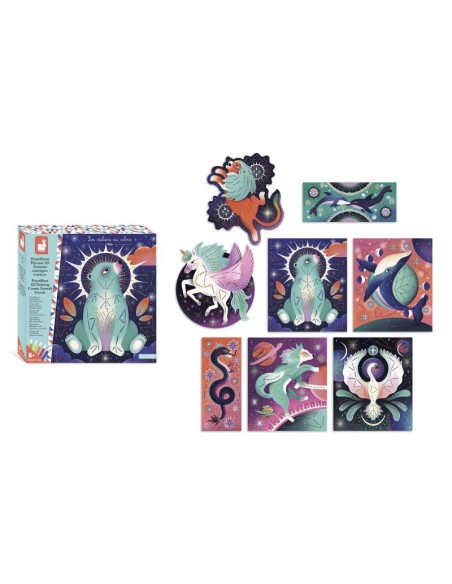 JANOD - PINTURA 3D PUNTILLISMO - ANIMALES COSMICOS