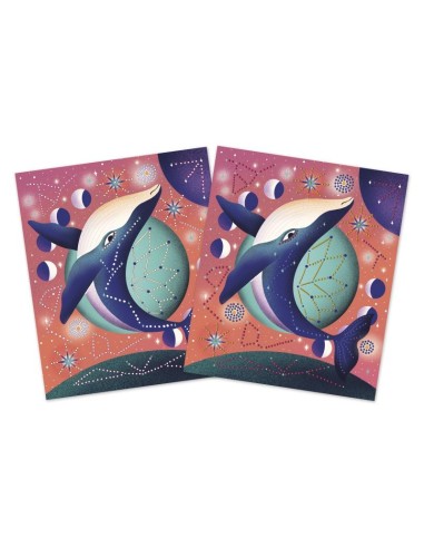 JANOD - PINTURA 3D PUNTILLISMO - ANIMALES COSMICOS